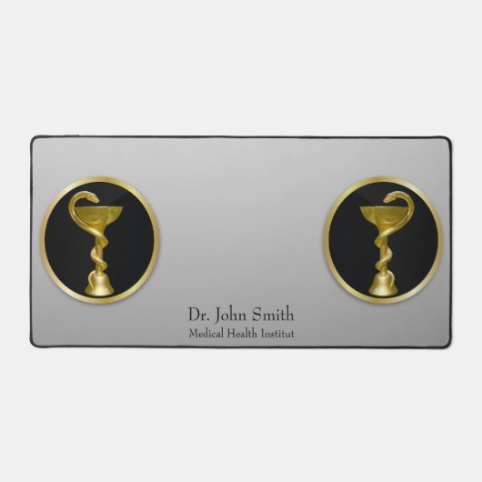 金ゴールド医療衛生プロフェッショナルボウル デスクマット (正面)