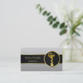 金ゴールド医療衛生ボウルプロフェッショナル 名刺 (スタンド正面)