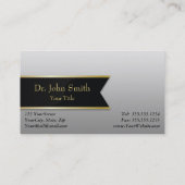 金ゴールド医療衛生ボウルプロフェッショナル 名刺 (裏面)