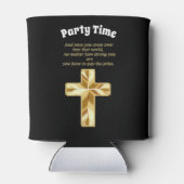 金ゴールド十字架とおもしろいことわざ 缶クーラー (裏面)