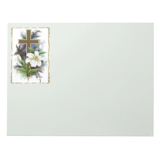 金ゴールド十字架 ノートパッド (正面)