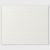 金ゴールド十字架(白) ラッピングペーパー (フラット)
