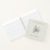 金ゴールド十字架 |花 |祈りの言葉 |仕訳帳 ノートブック (内部)