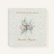 金ゴールド十字架 |花 |祈りの言葉 |仕訳帳