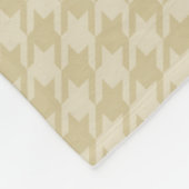 金ゴールド千鳥格子のクリーム フリースブランケット (角)