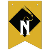 金ゴールド卒業おめでとう バンティングフラッグ (第3の旗)