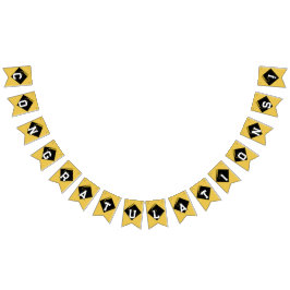 金ゴールド卒業おめでとう バンティングフラッグ