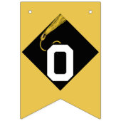 金ゴールド卒業おめでとう バンティングフラッグ (第2の旗)