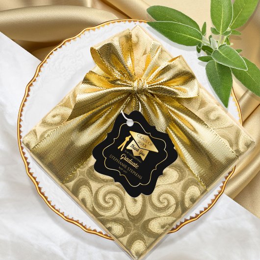 金ゴールド卒業キャップクラス年感謝 フェイバータグ