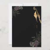 金ゴールド卒業キャップブラックバラ卒業 招待状 (裏面)