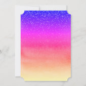 金ゴールド卒業キャップ、ダイヤモンドグラデーション卒業 招待状 (裏面)