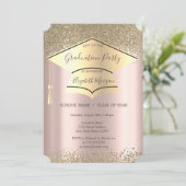 金ゴールド卒業キャップ、ダイヤモンドバラ金ゴールド卒業 招待状 (スタンド正面)