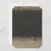 金ゴールド卒業キャップ、ダイヤモンド紙吹雪卒業 招待状 (裏面)