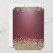 金ゴールド卒業キャップ、金ゴールドダイヤモンド卒業 招待状 (裏面)