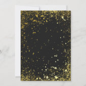 金ゴールド卒業パーティーモダン卒業パーティ招待状 招待状 (裏面)