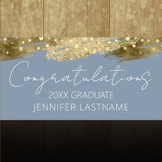 金ゴールド卒業パーティー予算バナー 横断幕