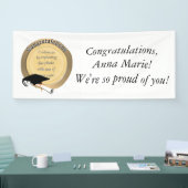 金ゴールド卒業円フォトフレーム 横断幕 (トレードショー)