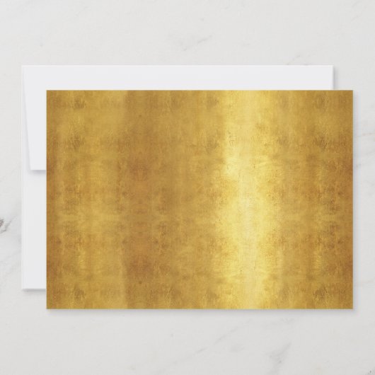 金ゴールド卒業写真はっきりしたモダンタイポグラフィキャップ 案内状 (裏面)