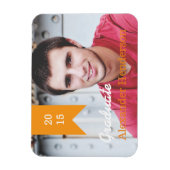 金ゴールド卒業写真アナウンスマグネット マグネット (縦)