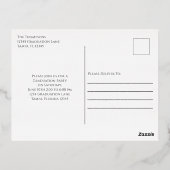 金ゴールド卒業写真招待状テンプレート 箔招待状ポストカード (裏面)