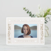 金ゴールド卒業写真 案内状 (スタンド正面)