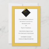 金ゴールド卒業発表 招待状 (正面)