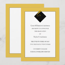 金ゴールド卒業発表 招待状