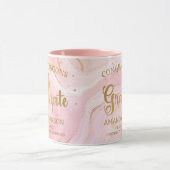 金ゴールド卒業祝いピンク卒業 マグカップ (中央)