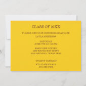 金ゴールド卒業記念バルーン 招待状 (裏面)