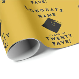 金ゴールド卒業2025ギフト ラッピングペーパー