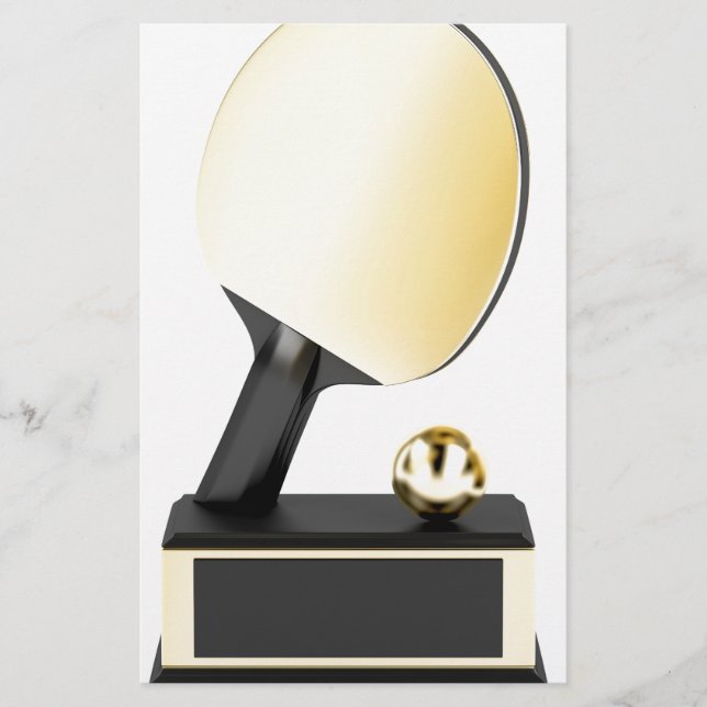 金ゴールド卓球トロフィー (正面)