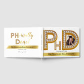 金ゴールド博士後期課程の卒業式パーティー写真 ゲストブック (全面)