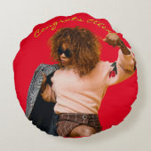 金ゴールド博士後期課程の卒業式パーティー ラウンドクッション (裏面)