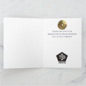 金ゴールド印フェイク式社員記念日 カード (内部)