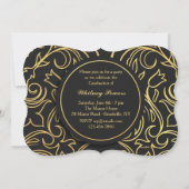 金ゴールド印象写真招待状 招待状 (裏面)