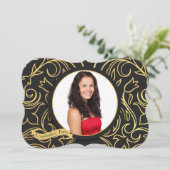 金ゴールド印象写真招待状 招待状 (スタンド正面)