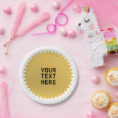 金ゴールド印鑑賞 ペーパープレート (パーティー)