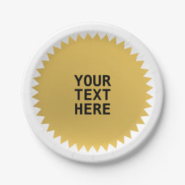 金ゴールド印鑑賞 ペーパープレート