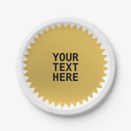 金ゴールド印鑑賞 ペーパープレート (正面)