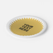 金ゴールド印鑑賞 ペーパープレート (アングル)