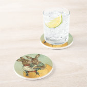 金ゴールド卵のヴィンテージイースタービクトリアン コースター (側面)