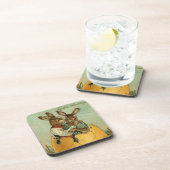 金ゴールド卵のヴィンテージイースタービクトリアン コースター (右側)