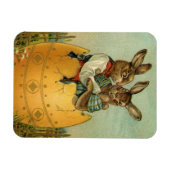 金ゴールド卵のヴィンテージイースタービクトリアン マグネット (横)