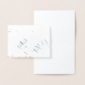 金ゴールド又は銀モダンのエレガント花柄 箔カード (ディスプレー)