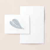 金ゴールド又は銀モダンのエレガント葉模様 箔カード (ディスプレー)