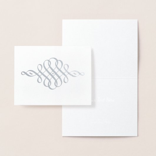 金ゴールド又は銀モダンエレガントヴィンテージ素子 箔カード (ディスプレー)