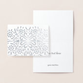 金ゴールド又は銀抽象芸術モダン花柄 箔カード (ディスプレー)