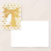 金ゴールド又は銀箔クリスマスベル空白のカード 箔カード (ディスプレー)