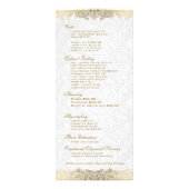 金ゴールド及びエレガント白ペイズリーレースパターン ラックカード (裏面)