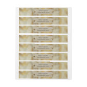 金ゴールド及びタンの大理石 ラップアラウンド宛名ラベル (シート)